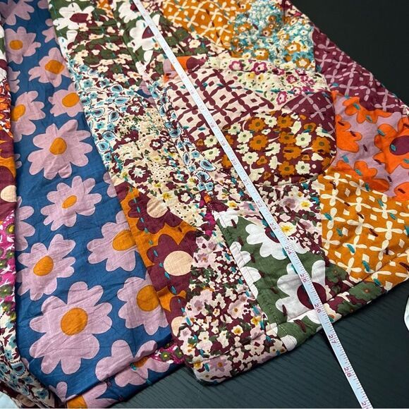 Ivy Jane Patchwork Quilted Vest in Multi Floral Pink Large - Picture 12 of 12